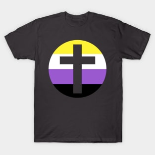 Nonbinary Pride Cross T-Shirt